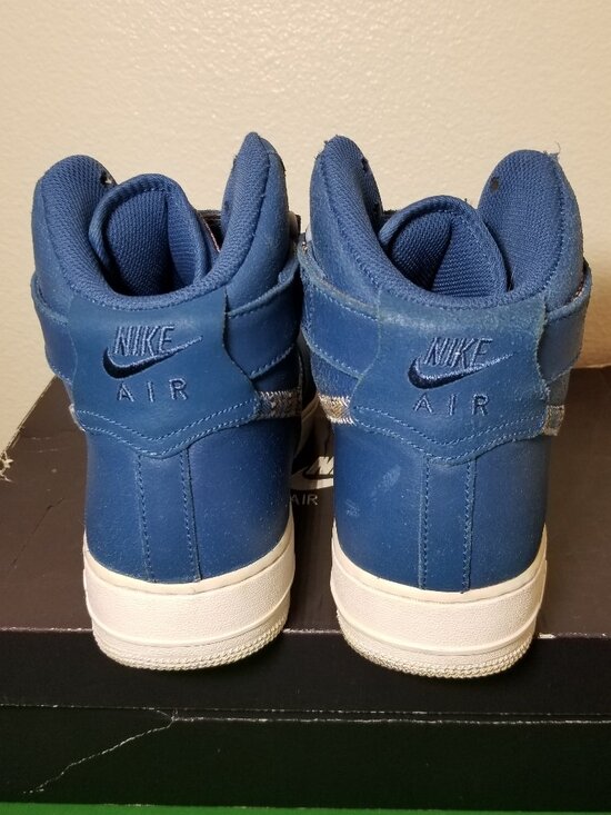 AIR FORCE 1 HIGH \'07 LV8 Industrial Blue Men Size 9.5 High Tops Streetwear Retro